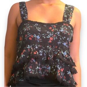 Olivaceus Floral Crop Top Women’s M